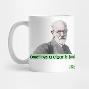 Sigmund Freud Cigar Quote Digital Artwork Mug